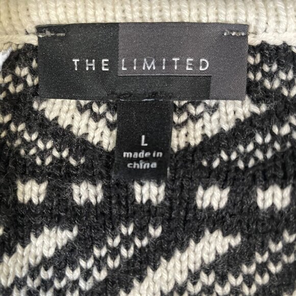 The Limited Fringe Knit Sweater L Boho Aztec Festival Cozy Western Fall Layer - Picture 3 of 9